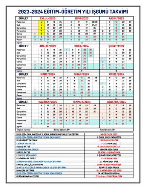 Jornada y calendario laboral del año académico 2023-2024