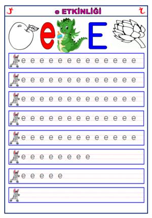 E - e Voice First Reading and Writing Activities