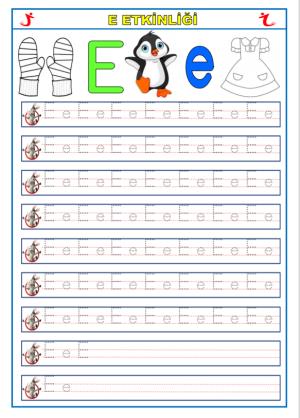 E - e Voice First Reading and Writing Activities