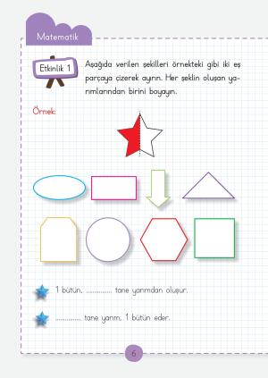 Fascículos de actividades de la lección de matemáticas de primer grado