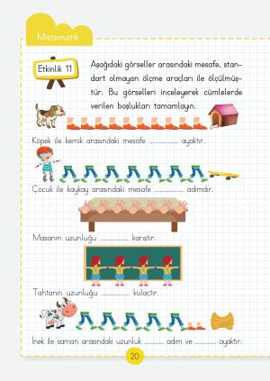 Fascículos de actividades de la lección de matemáticas de primer grado