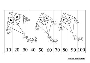 Rhythmische Zählpuzzle-Aktivitäten