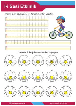 1. Sınıf İ-i Sesi İlkokuma Yazma Etkinlikleri