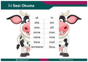 1. Sınıf İ-i Sesi İlkokuma Yazma Etkinlikleri