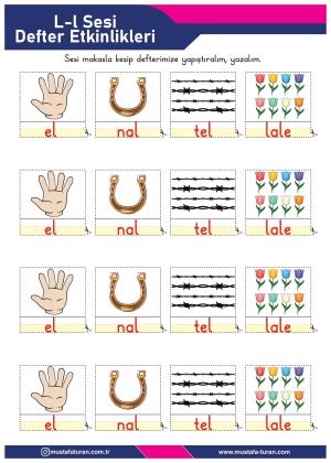 1. Sınıf L-l Sesi İlkokuma Yazma Etkinlikleri