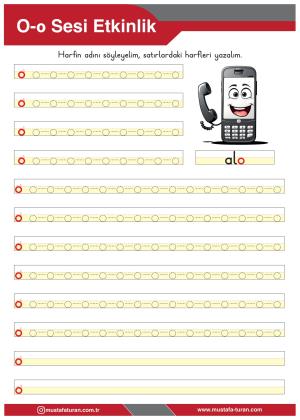 1. Sınıf O-o Sesi İlkokuma Yazma Etkinlikleri