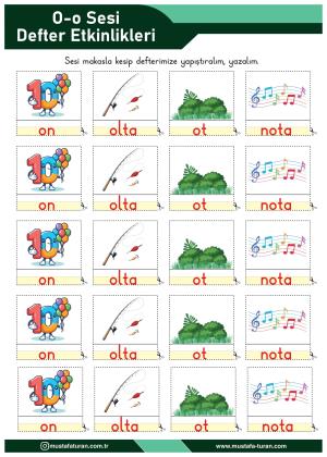 1. Sınıf O-o Sesi İlkokuma Yazma Etkinlikleri