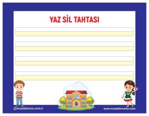 1. Sınıf Yaz Sil Yazı Tahtaları  