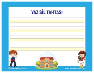 1. Sınıf Yaz Sil Yazı Tahtaları  