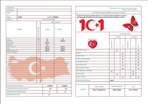 Cumhuriyetimizin 101. Yılına Özel Karne Süslemeleri