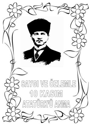 10 Kasım Atatürk Posterleri Boyama Etkinlikleri