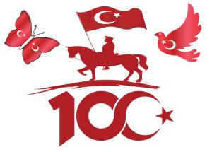 29 Ekim Cumhuriyet Bayramı 100. Yıl Pano Boyama Afişleri 70x60 cm