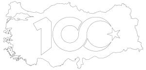 29 Ekim Cumhuriyet Bayramı 100. Yıl Pano Boyama Afişleri   120x60 cm
