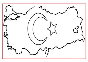 Türk Bayrağı Boyama Sayfaları