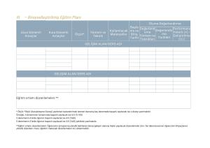 Bireyselleştirilmiş Eğitim Programı(BEP) Dosyası Örnek Format 