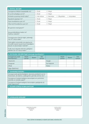 Elterninterviewformular der RAM-Sonderpädagogikabteilung