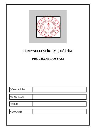 BEP- Bireysel Eğitim Plan Dosyası