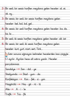 2. Sınıf Türkçe Dersi Dil Bilgisi Defter Notları