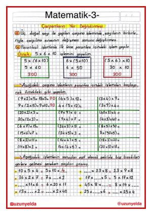 4. Sınıf 11. Hafta Etkinlikleri