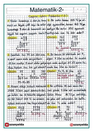 4. Sınıf 13. Hafta Etkinlikleri