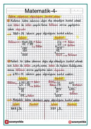 4. Sınıf 15. Hafta Etkinlikleri