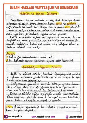 4. Sınıf 17. Hafta Etkinlikleri