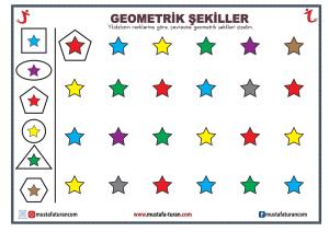 Okul Öncesi Geometrik Şekiller Bulmaca Etkinlikleri