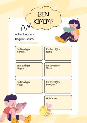 Ben Kimim? ve Benim Hakkımda? Öğrenci Gözlem Formları