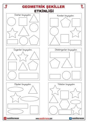 Okul Öncesi Geometrik Şekiller Kavram Etkinlikleri