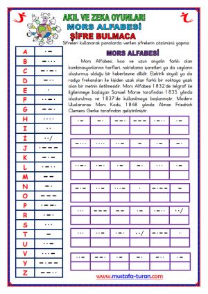 Mors Alfabesi ( Şifre Çözüm ) Etkinlikleri-45
