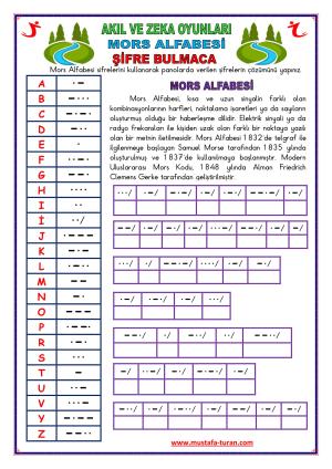 Mors Alfabesi ( Şifre Çözüm ) Etkinlikleri-35