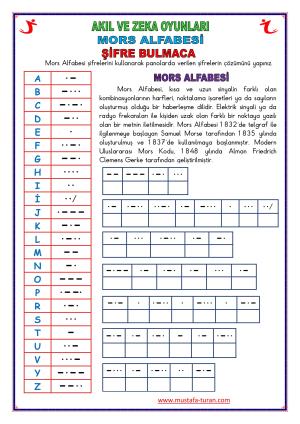 Mors Alfabesi ( Şifre Çözüm ) Etkinlikleri-5