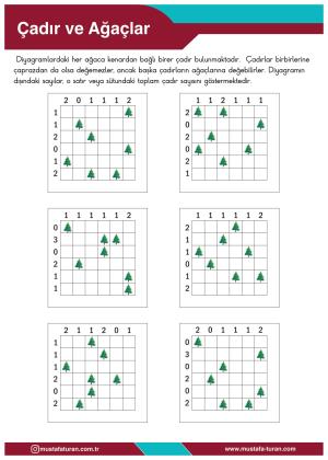 Çadır ve Ağaçlar Zeka Oyunu-8