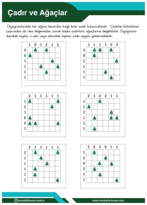 Çadır ve Ağaçlar Zeka Oyunu-9