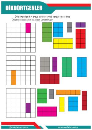 Şekilsel Oyunlar Dikdörtgenler Etkinliği-60