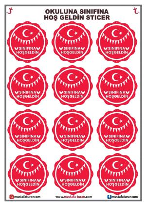 Okuluna- Sınıfına Hoşgeldin Sticker Serisi-50