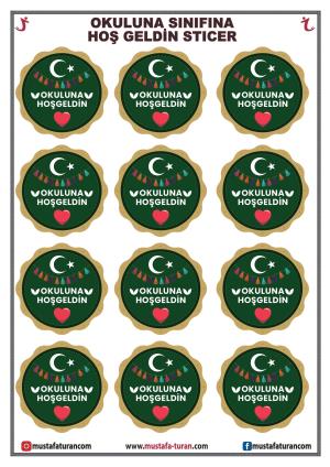 Okuluna- Sınıfına Hoşgeldin Sticker Serisi-50